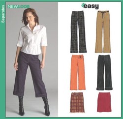 6510 EZ LO RISE PANTS CUFFS OR NOT,LENGTHS,SKIRT PATTERN 10-22